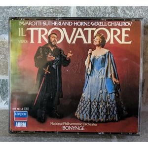 Verdi IL Trovatore 2 CD set Pavarotti Sutherland Bonynge London